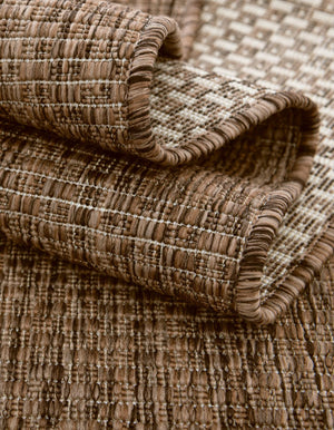 Light Brown 5' 3 x 7' 1 Outdoor Solid Rectangle Area Rug Weather Resistant for Patio, Deck, Terrace, Balcony, Porch 100% Polypropylene Minimalist Waterproof Carpet for Sale at Rug Engine