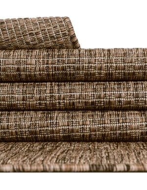 Light Brown 5' 3 x 7' 1 Outdoor Solid Rectangle Area Rug Weather Resistant for Patio, Deck, Terrace, Balcony, Porch 100% Polypropylene Minimalist Waterproof Carpet for Sale at Rug Engine