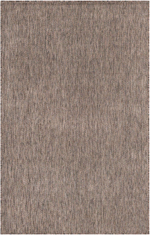 Light Brown 5' 3 x 8' Outdoor Solid Rectangle Area Rug Weather Resistant for Patio, Deck, Terrace, Balcony, Porch
