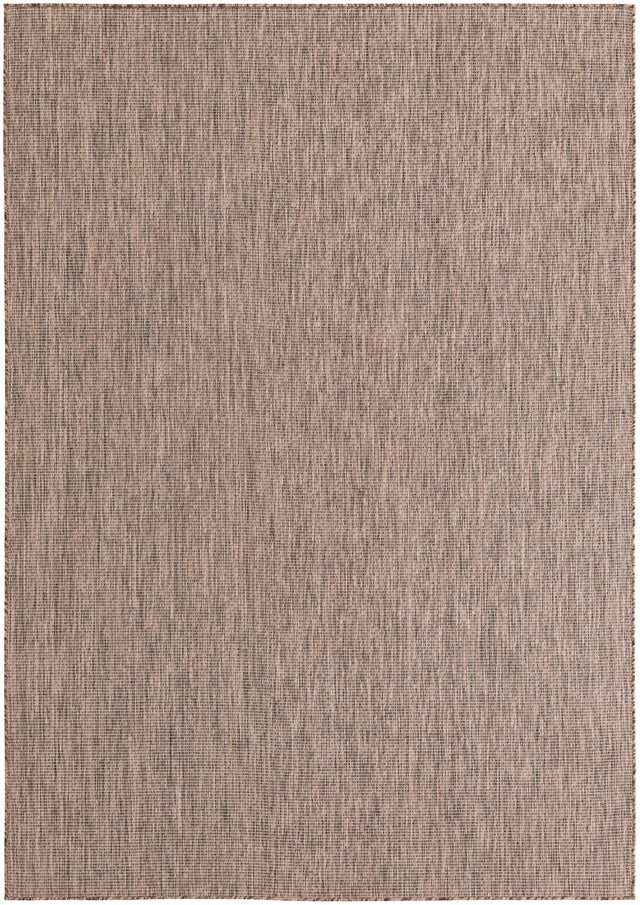 Light Brown 7' 1 x 10' Outdoor Solid Rectangle Area Rug Weather Resistant for Patio, Deck, Terrace, Balcony, Porch 100% Polypropylene Minimalist Waterproof Carpet for Sale at Rug Engine