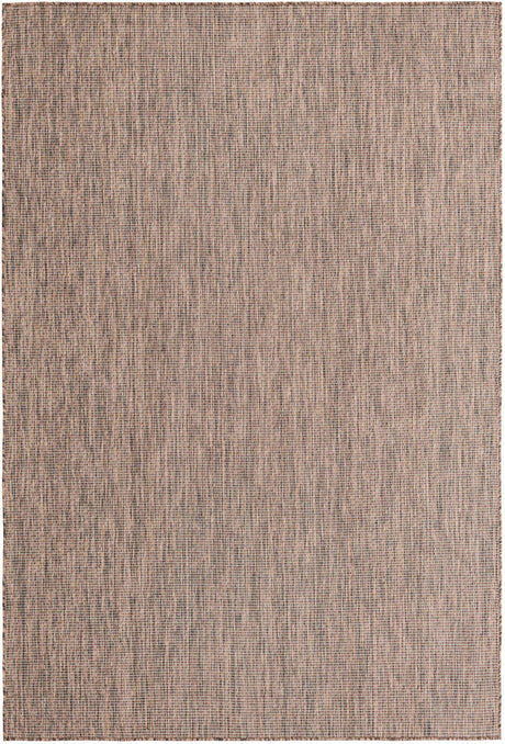 Light Brown 6' 1 x 9' Outdoor Solid Rectangle Rug