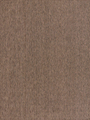 Light Brown 9' x 12' Outdoor Solid Rectangle Area Rug Weather Resistant for Patio, Deck, Terrace, Balcony, Porch