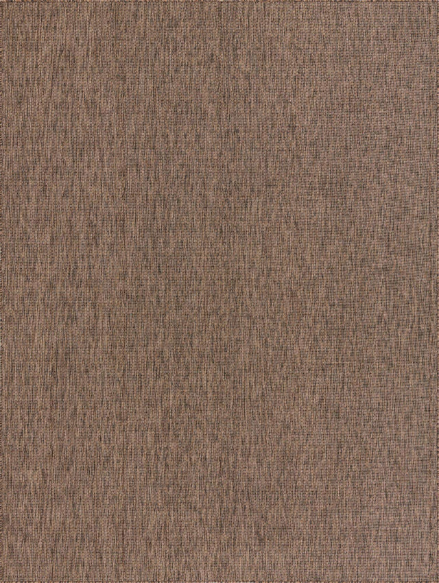 Light Brown 9' x 12' Outdoor Solid Rectangle Area Rug Weather Resistant for Patio, Deck, Terrace, Balcony, Porch
