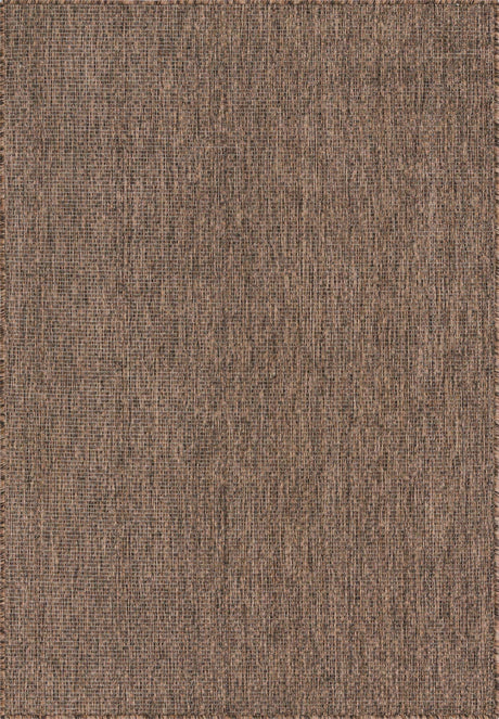 Light Brown 4' 1 x 6' 1 Outdoor Solid Rectangle Rug