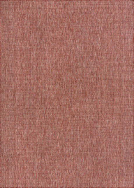 Rust Red 7' 10 x 11' Outdoor Solid Rectangle Area Rug Weather Resistant for Patio, Deck, Terrace, Balcony, Porch