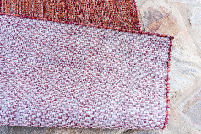 Rust Red 9' x 12' Outdoor Solid Rectangle Rug