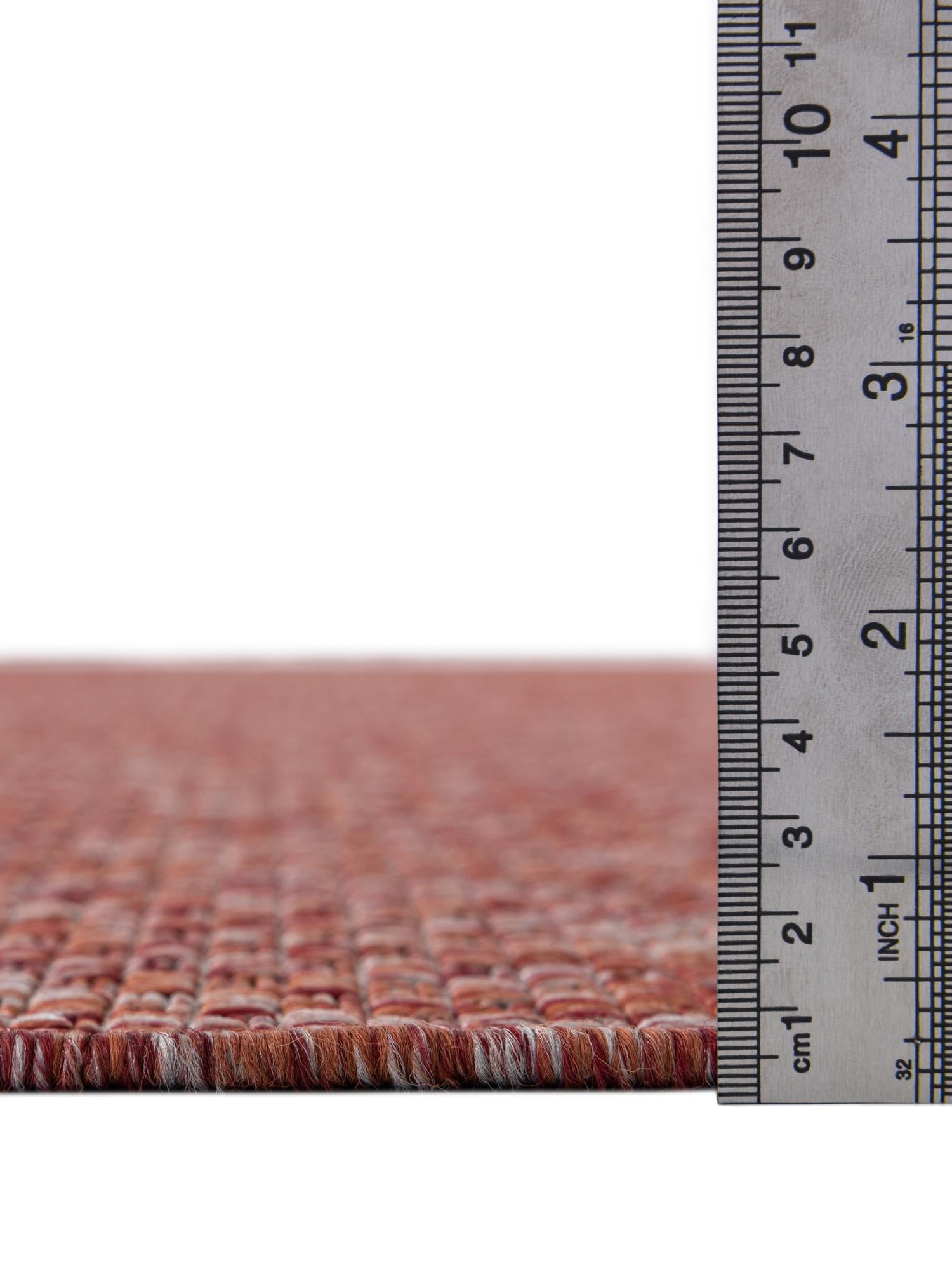 Rust Red 7' 10 x 11' Outdoor Solid Rectangle Area Rug Weather Resistant for Patio, Deck, Terrace, Balcony, Porch 100% Polypropylene Minimalist Waterproof Carpet for Sale at Rug Engine