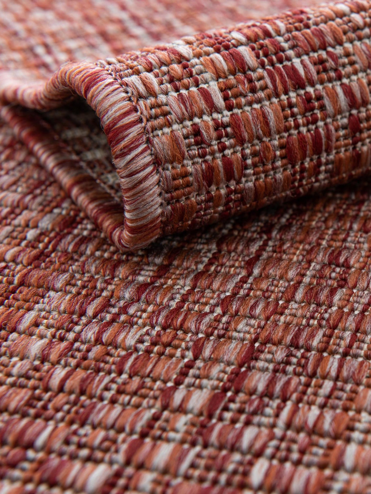 Rust Red 4' 1 x 6' 1 Outdoor Solid Rectangle Area Rug Weather Resistant for Patio, Deck, Terrace, Balcony, Porch 100% Polypropylene Minimalist Waterproof Carpet for Sale at Rug Engine