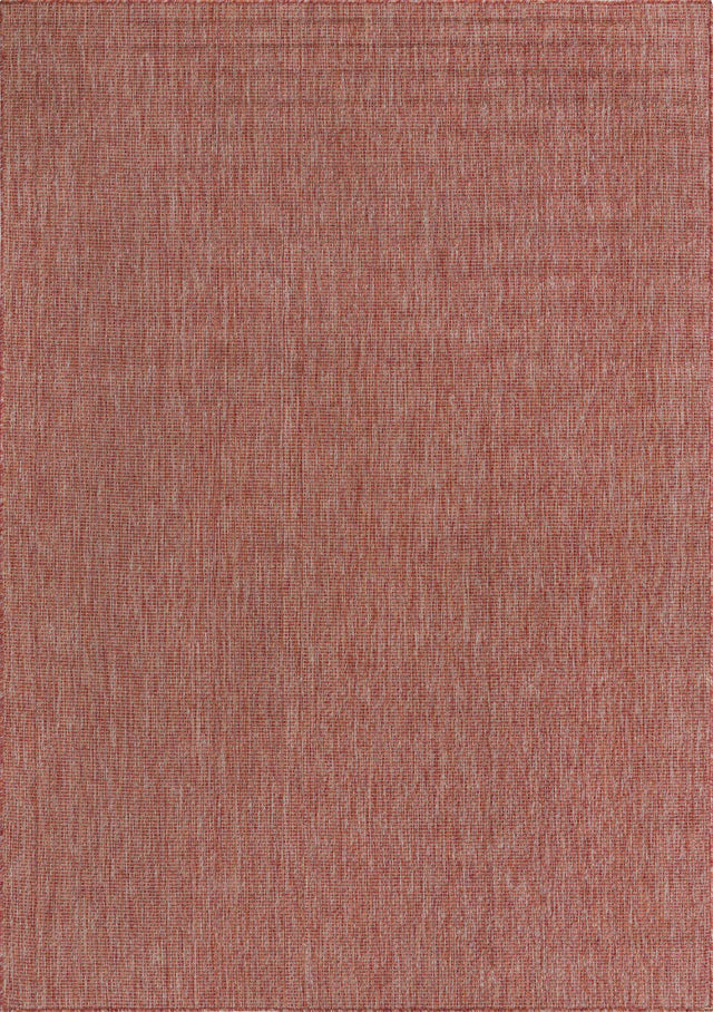 Rust Red 7' 1 x 10' Outdoor Solid Rectangle Rug