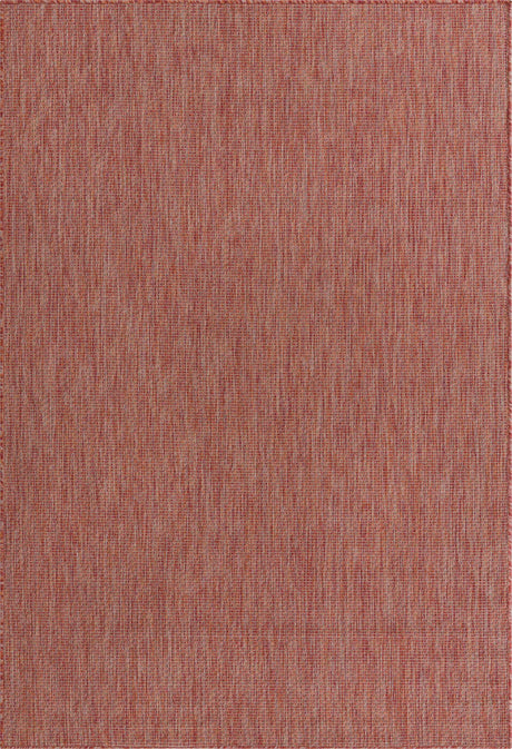 Rust Red 6' 1 x 9' Outdoor Solid Rectangle Rug