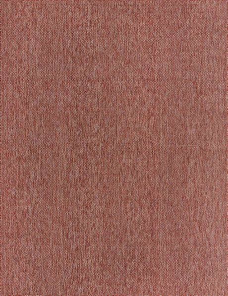 Rust Red 9' x 12' Outdoor Solid Rectangle Rug
