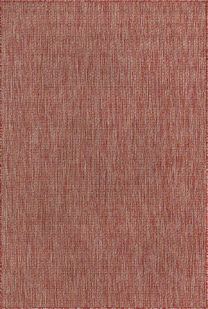 Rust Red 4' 1 x 6' 1 Outdoor Solid Rectangle Area Rug Weather Resistant for Patio, Deck, Terrace, Balcony, Porch