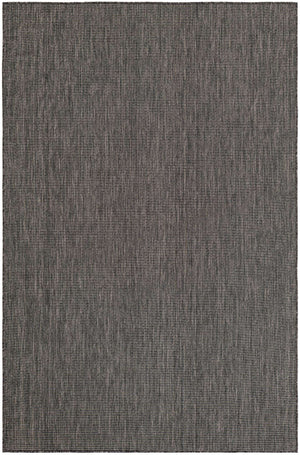 Black 6' 1 x 9' Outdoor Solid Rectangle Area Rug Weather Resistant for Patio, Deck, Terrace, Balcony, Porch 100% Polypropylene Minimalist Waterproof Carpet for Sale at Rug Engine
