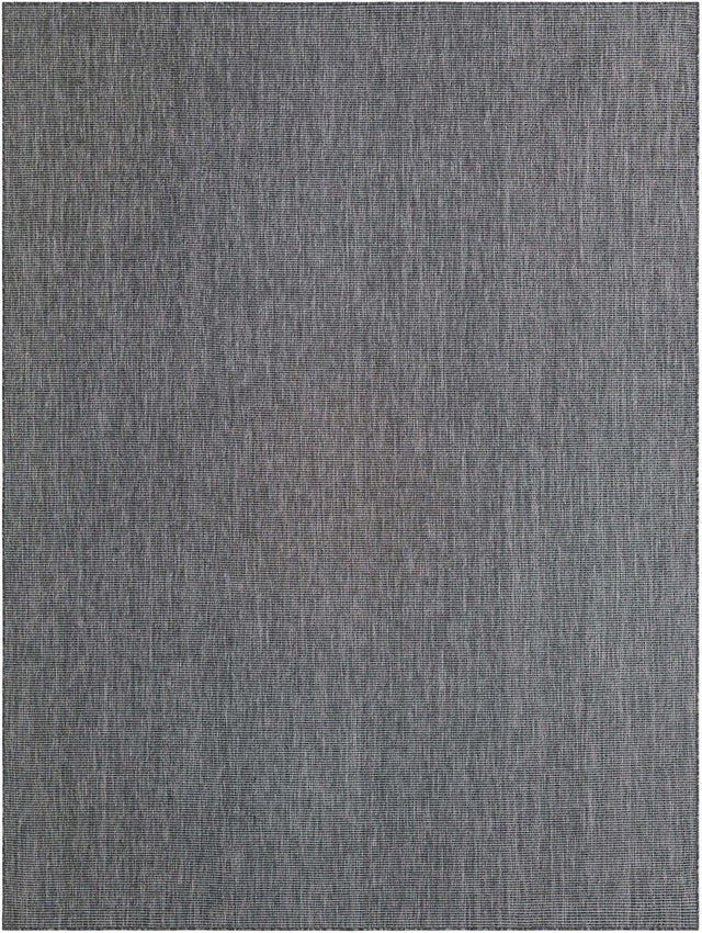 Black 9' x 12' Outdoor Solid Rectangle Rug