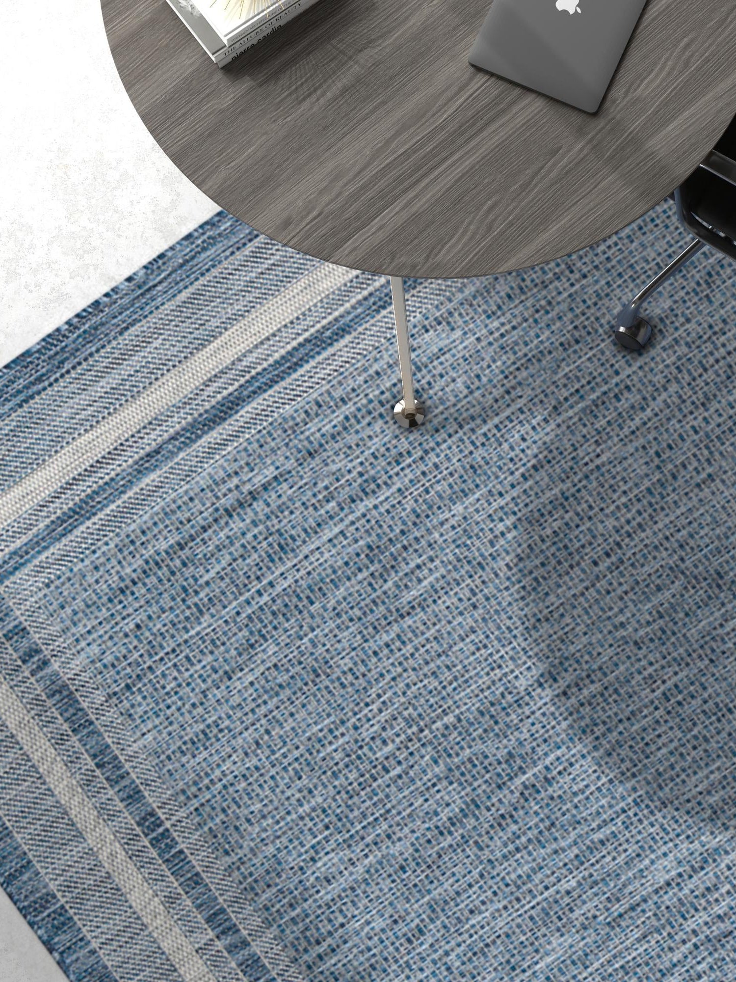 Blue 10' x 13' 1 Outdoor Border Rectangle Area Rug Weather Resistant for Patio, Deck, Terrace, Balcony, Porch 100% Polypropylene Classic Bordered Carpet for Sale at Rug Engine