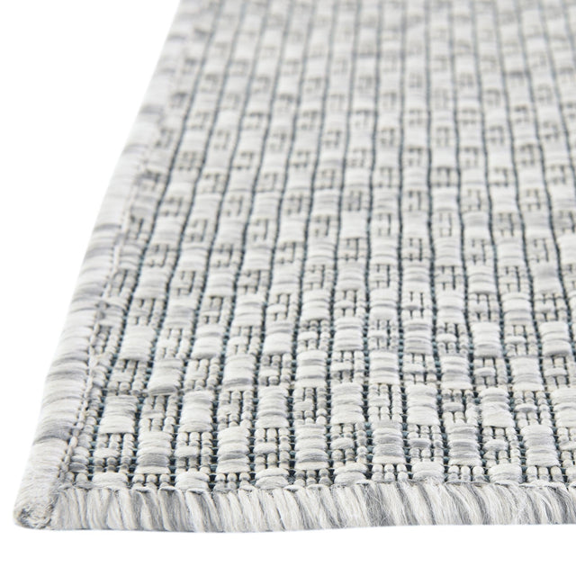 Light Gray 7' 1 x 10' Outdoor Solid Rectangle Rug