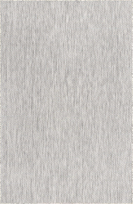 Light Gray 5' 3 x 8' Outdoor Solid Rectangle Rug
