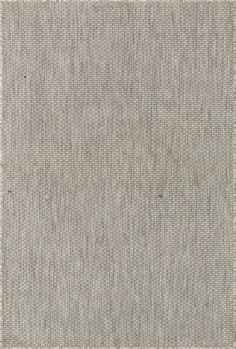 Light Gray 4' 1 x 6' 1 Outdoor Solid Rectangle Rug