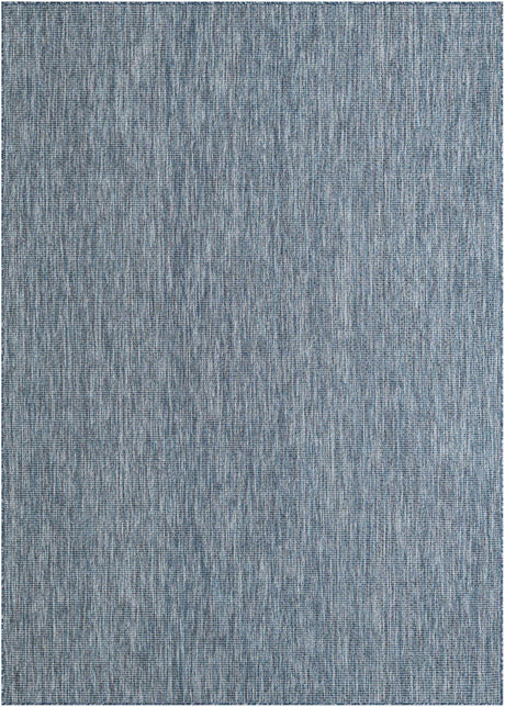Blue 7' 1 x 10' Outdoor Solid Rectangle Rug