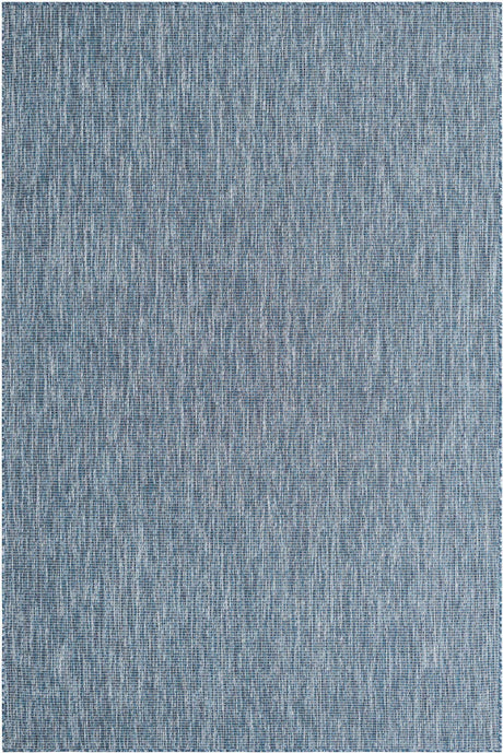 Blue 6' 1 x 9' Outdoor Solid Rectangle Area Rug Weather Resistant for Patio, Deck, Terrace, Balcony, Porch