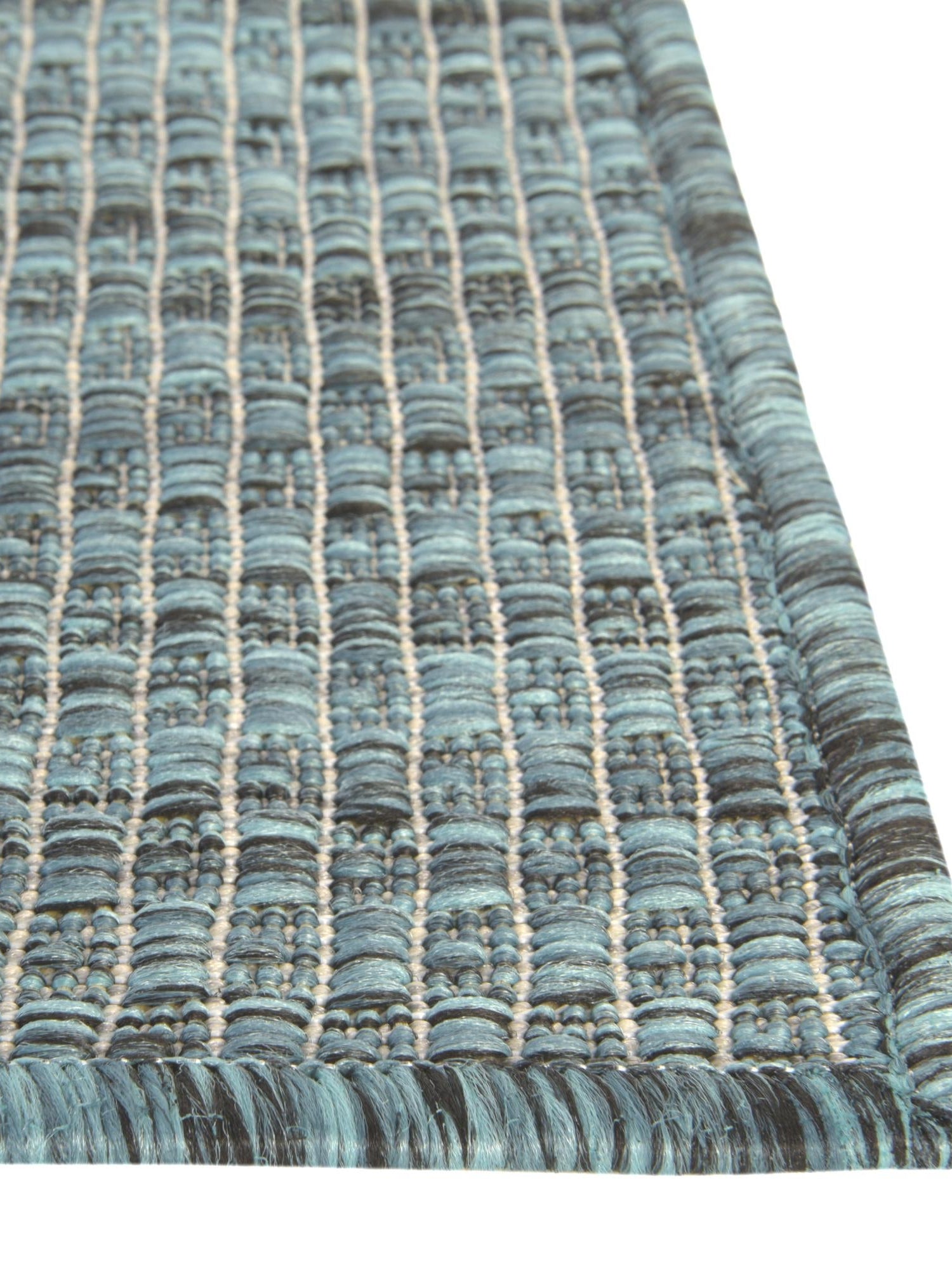 Teal 4' 1 x 6' 1 Outdoor Solid Rectangle Area Rug Weather Resistant for Patio, Deck, Terrace, Balcony, Porch 100% Polypropylene Minimalist Waterproof Carpet for Sale at Rug Engine