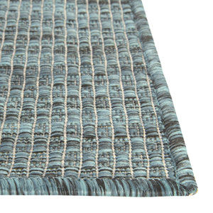 Teal 5' 3 x 8' Outdoor Solid Rectangle Rug