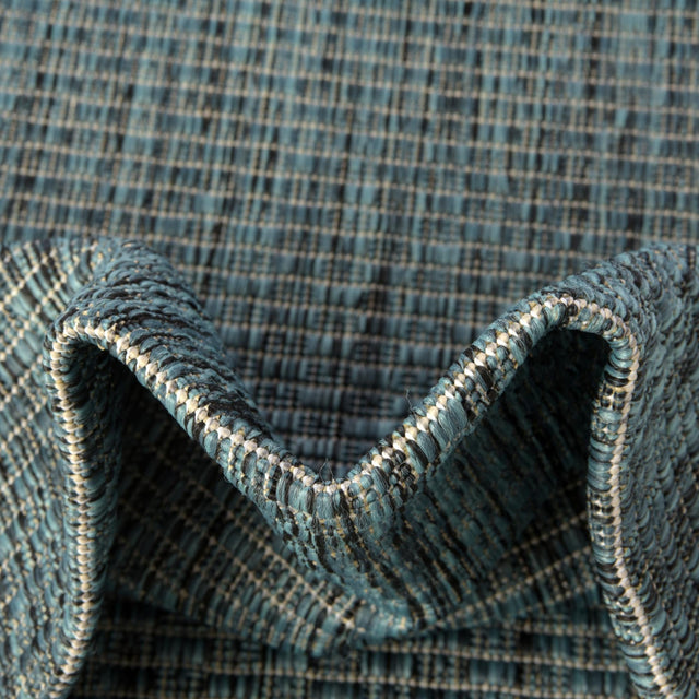 Teal 6' 1 x 9' Outdoor Solid Rectangle Area Rug Weather Resistant for Patio, Deck, Terrace, Balcony, Porch 100% Polypropylene Minimalist Waterproof Carpet for Sale at Rug Engine