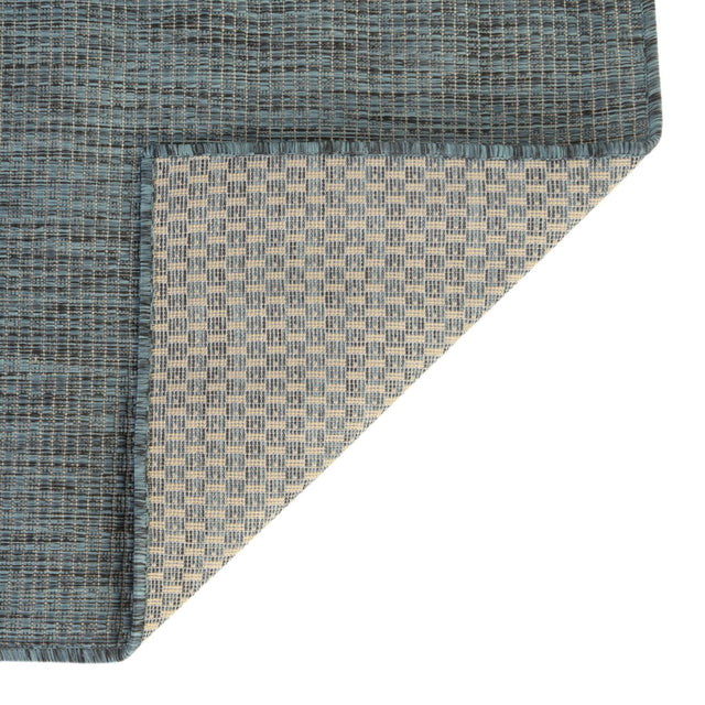 Teal 10' x 13' 1 Outdoor Solid Rectangle Area Rug Weather Resistant for Patio, Deck, Terrace, Balcony, Porch 100% Polypropylene Minimalist Waterproof Carpet for Sale at Rug Engine