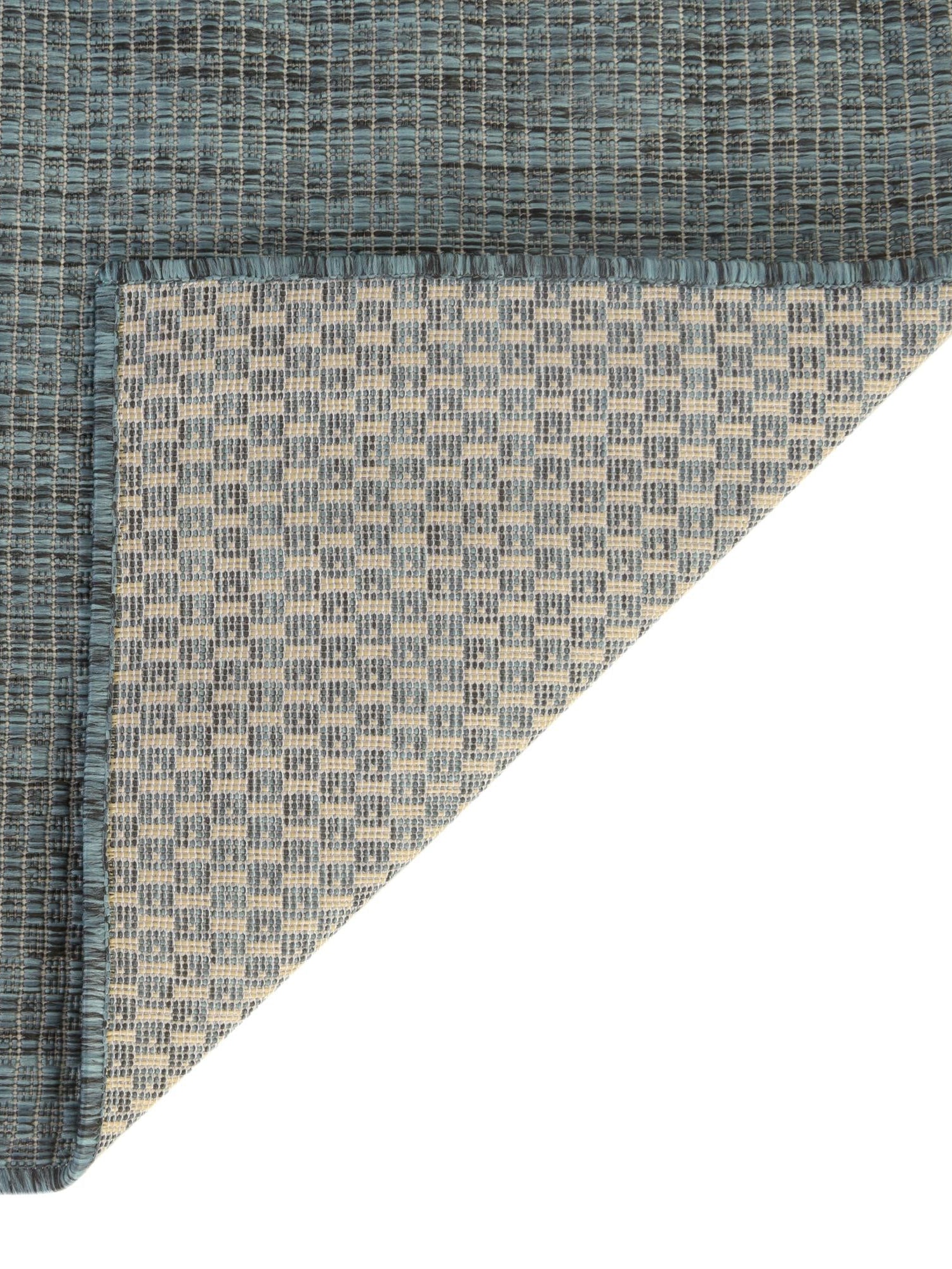 Teal 7' 1 x 10' Outdoor Solid Rectangle Area Rug Weather Resistant for Patio, Deck, Terrace, Balcony, Porch 100% Polypropylene Minimalist Waterproof Carpet for Sale at Rug Engine