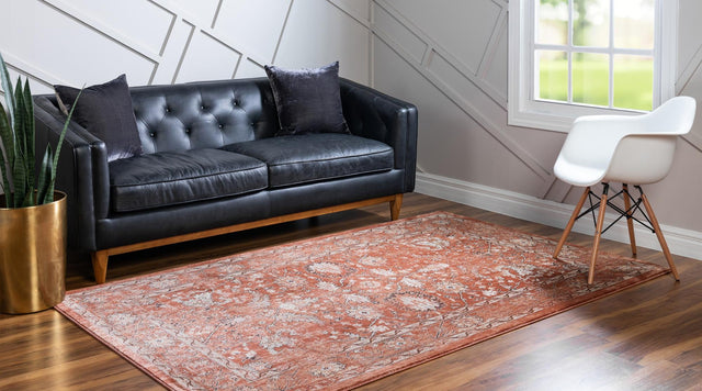 Brick Red 5' x 8' Oslo Rectangle Area Rug 100% Polypropylene Traditional Classic Vintage Distressed Carpet for Indoor Home Decor for Sale at Rug Engine