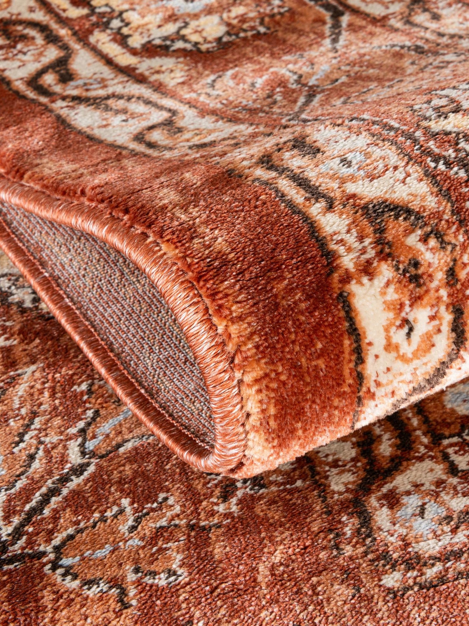 Brick Red 5' x 8' Oslo Rectangle Area Rug 100% Polypropylene Traditional Classic Vintage Distressed Carpet for Indoor Home Decor for Sale at Rug Engine