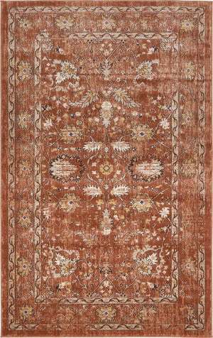 Brick Red 5' x 8' Oslo Rectangle Area Rug 100% Polypropylene Traditional Classic Vintage Distressed Carpet for Indoor Home Decor for Sale at Rug Engine