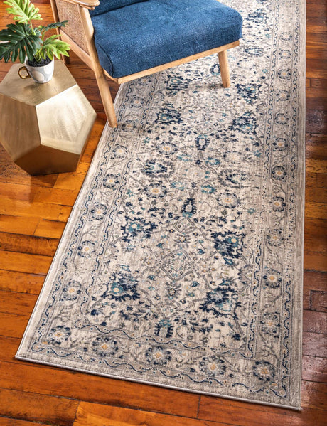 Beige 2' x 7' 1 Oslo Runner Area Rug 100% Polypropylene Traditional Classic Vintage Distressed Carpet for Indoor Home Decor for Sale at Rug Engine