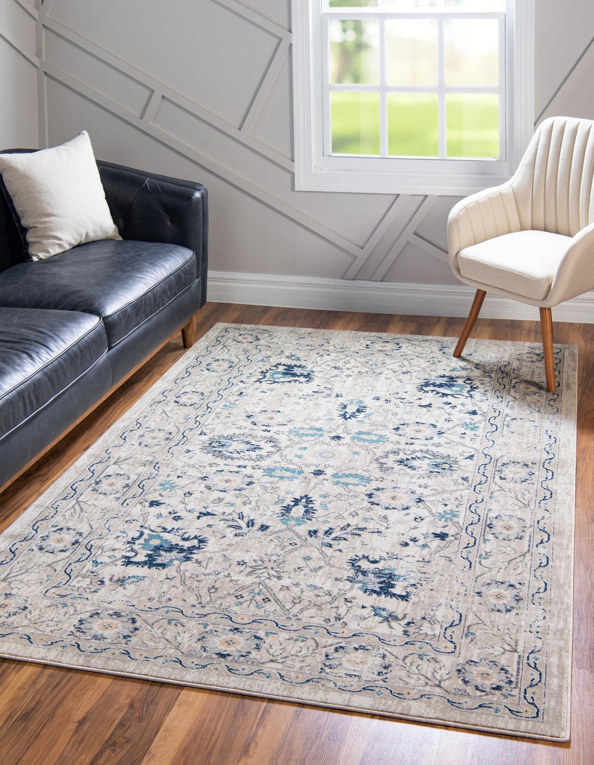 Beige 6' 1 x 9' Oslo Rectangle Area Rug 100% Polypropylene Traditional Classic Vintage Distressed Carpet for Indoor Home Decor for Sale at Rug Engine