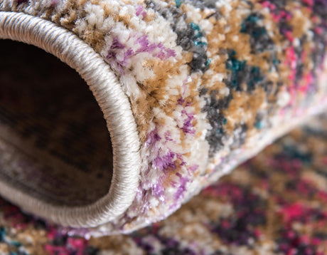 Beige 8' x 8' Aurora Square Area Rug 60% Polypropylene & 40% Polyester Living Dining Room Bedroom Office Modern Decor Carpet for Sale at Rug Engine