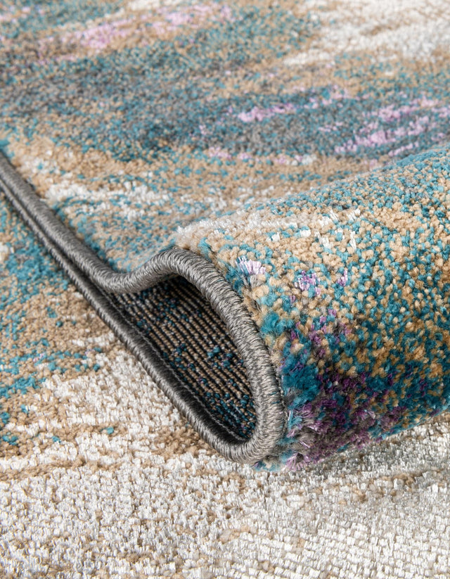 Beige 2' 7 x 10' Aurora Runner Area Rug 60% Polypropylene & 40% Polyester Living Dining Room Bedroom Office Modern Decor Carpet for Sale at Rug Engine