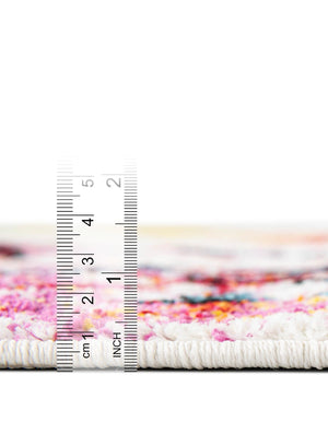 Ivory 4' 1 x 6' 1 Lyon Rectangle Area Rug Vivid Colorful Abstract Modern 100% Polypropylene Carpet for Living Room, Dining, Office for Sale at Rug Engine