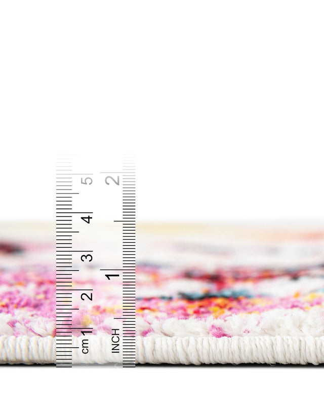 Ivory 6' 1 x 9' Lyon Rectangle Area Rug Vivid Colorful Abstract Modern 100% Polypropylene Carpet for Living Room, Dining, Office for Sale at Rug Engine