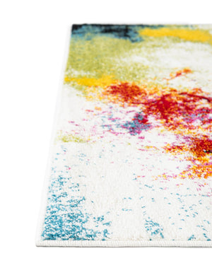 Ivory 8' x 10' Lyon Rectangle Area Rug Vivid Colorful Abstract Modern 100% Polypropylene Carpet for Living Room, Dining, Office for Sale at Rug Engine