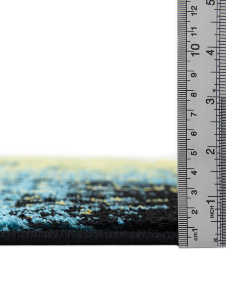 Light Green 5' 1 x 8' Lyon Rectangle Area Rug Vivid Colorful Abstract Modern 100% Polypropylene Carpet for Living Room, Dining, Office for Sale at Rug Engine