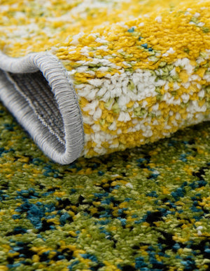 Light Green 6' 1 x 6' 1 Lyon Round Area Rug Vivid Colorful Abstract Modern 100% Polypropylene Carpet for Living Room, Dining, Office for Sale at Rug Engine