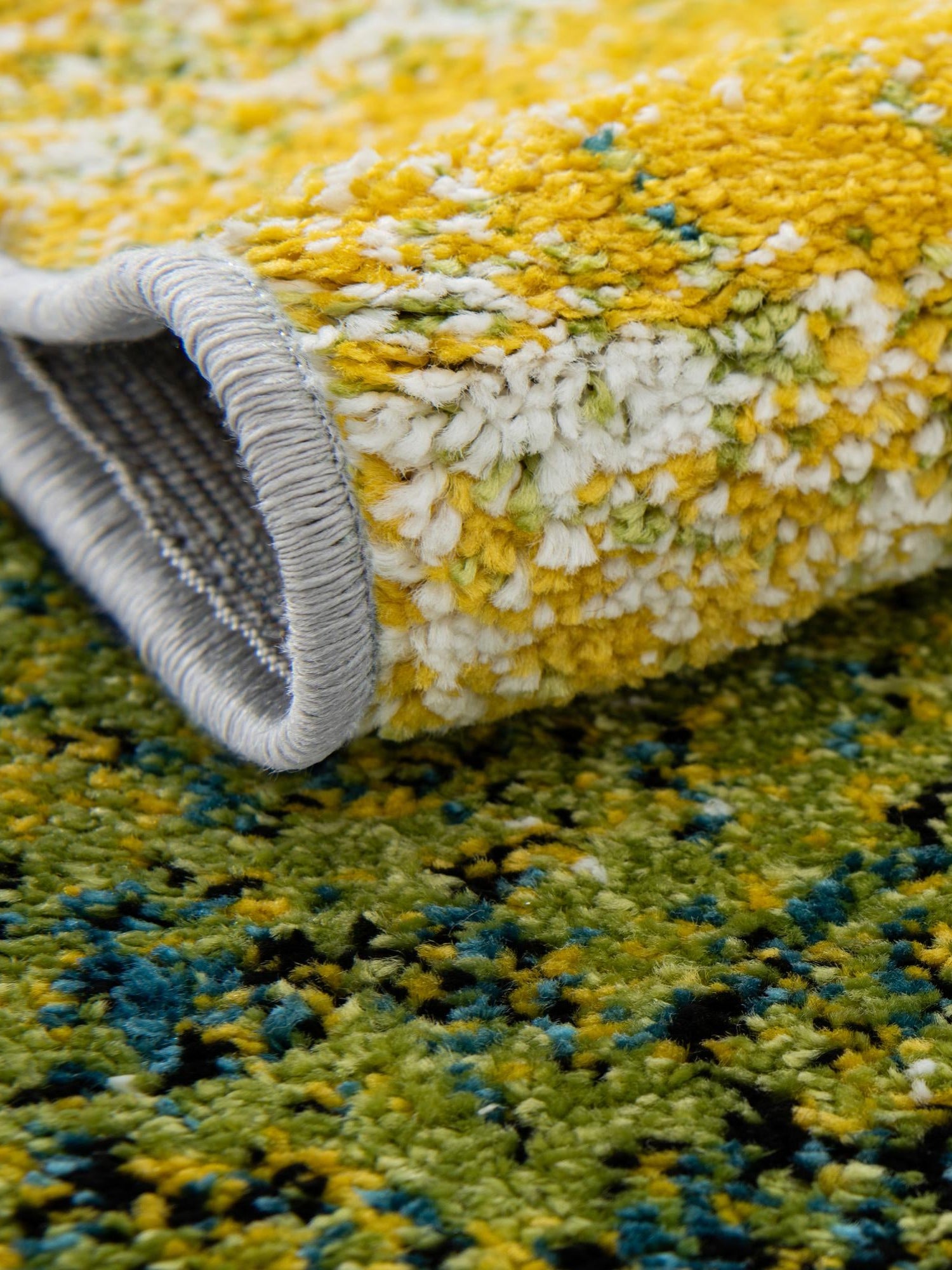 Light Green 8' x 8' Lyon Round Area Rug Vivid Colorful Abstract Modern 100% Polypropylene Carpet for Living Room, Dining, Office for Sale at Rug Engine