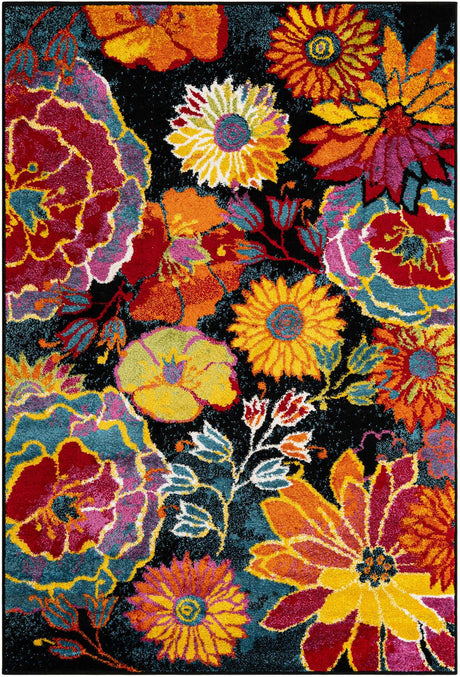 Black 4' x 6' Lyon Rectangle Rug