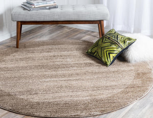 Beige 6' 1 x 6' 1 Del Mar Round Area Rug 100% Polypropylene Easy Clean Stain Resistant Vivid Modern Carpet Mat for Home Decor Interior Designing for Sale at Rug Engine