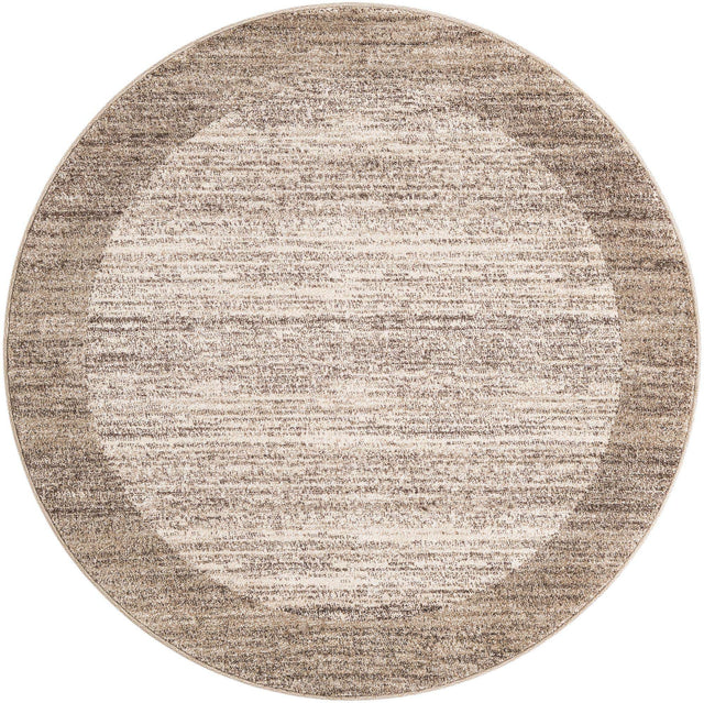 Beige 6' 1 x 6' 1 Del Mar Round Area Rug 100% Polypropylene Easy Clean Stain Resistant Vivid Modern Carpet Mat for Home Decor Interior Designing for Sale at Rug Engine