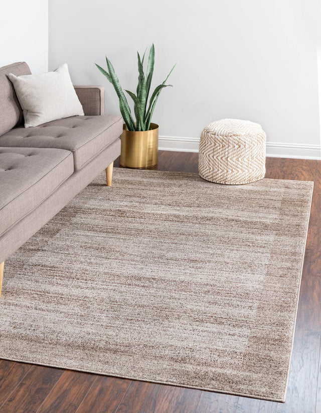Beige 5' 3 x 8' Del Mar Rectangle Area Rug 100% Polypropylene Easy Clean Stain Resistant Vivid Modern Carpet Mat for Home Decor Interior Designing for Sale at Rug Engine