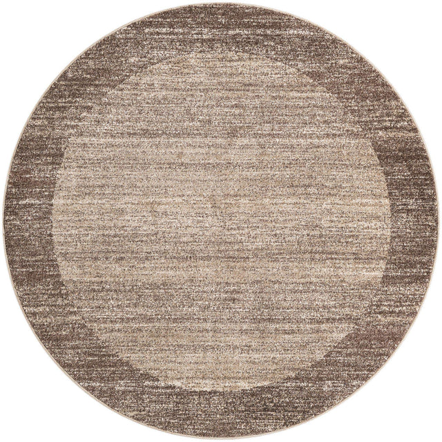 Light Brown 6' 1 x 6' 1 Del Mar Round Area Rug 100% Polypropylene Easy Clean Stain Resistant Vivid Modern Carpet Mat for Home Decor Interior Designing for Sale at Rug Engine