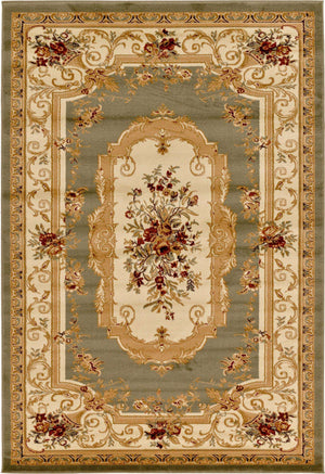 Green 6' 1 x 9' Versailles Rectangle Area Rug