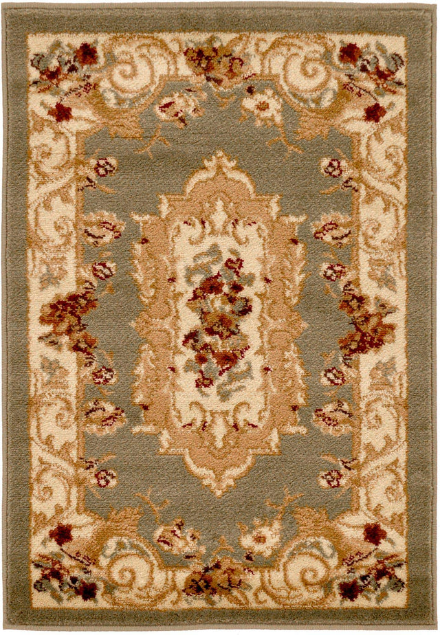 Green 2' x 3' 1 Versailles Rectangle Area Rug