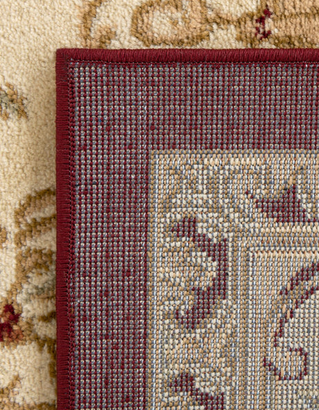 Red 10' x 10' Versailles Square Area Rug Classic Traditional Motif Indoor Carpet for Hallways, Dining Rooms, Bedrooms, Living Room, Office for Sale at Rug Engine